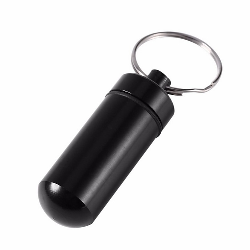 3Pcs Mini Portable Travel Pill Case Waterproof Container Keychain Tools Capsule Bottles Key Ring Chain Pill Holder Medicine Boxes Random Color4