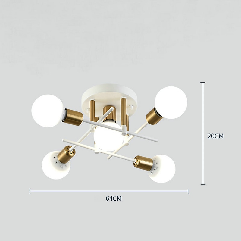 5-Light Nordic Modern Minimalist Living Room Bedroom Dining Room Office Apartment Study Hotel Model Room Decorative Ceiling Lighting3