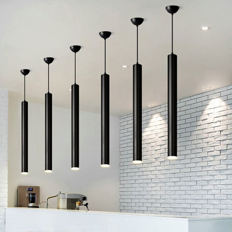 1-Light 6 cm LED Pendant Light Dining Room Metal Cylinder Others Modern Contemporary 110-120V / 220-240V4