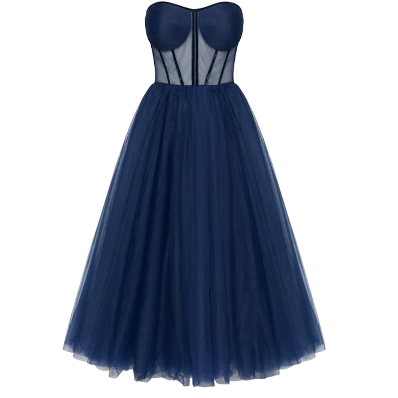 A-Line Cocktail Black Dress Party Dress Cocktail Party Prom Tea Length Sleeveless Sweetheart Fall Wedding Guest Tulle with Pleats dress to impress Dresses3