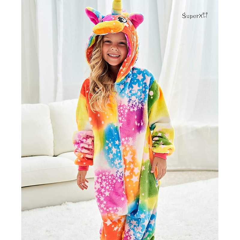 Kid's Stars Onesie Costume Carnival Costume Flying Horse Onesie Pajamas Kigurumi Pajamas For Boys and Girls Christmas Carnival Children's Day Cartoon2