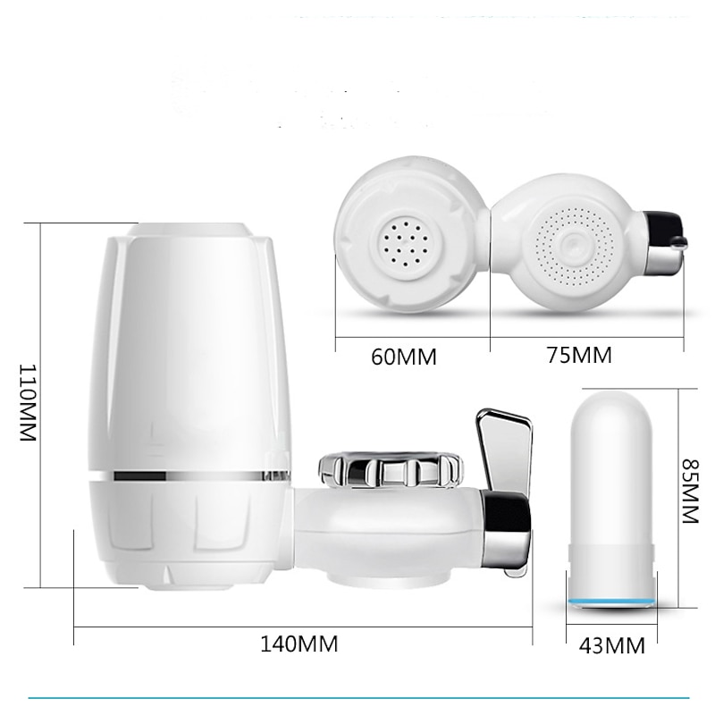 Filter Water Purifier with Kitchen Faucet,White Large Volume Tap Water Filtration System Removes Lead, Fluoride and Chlorine - Fits Standard Faucets (1 Filter Included)4