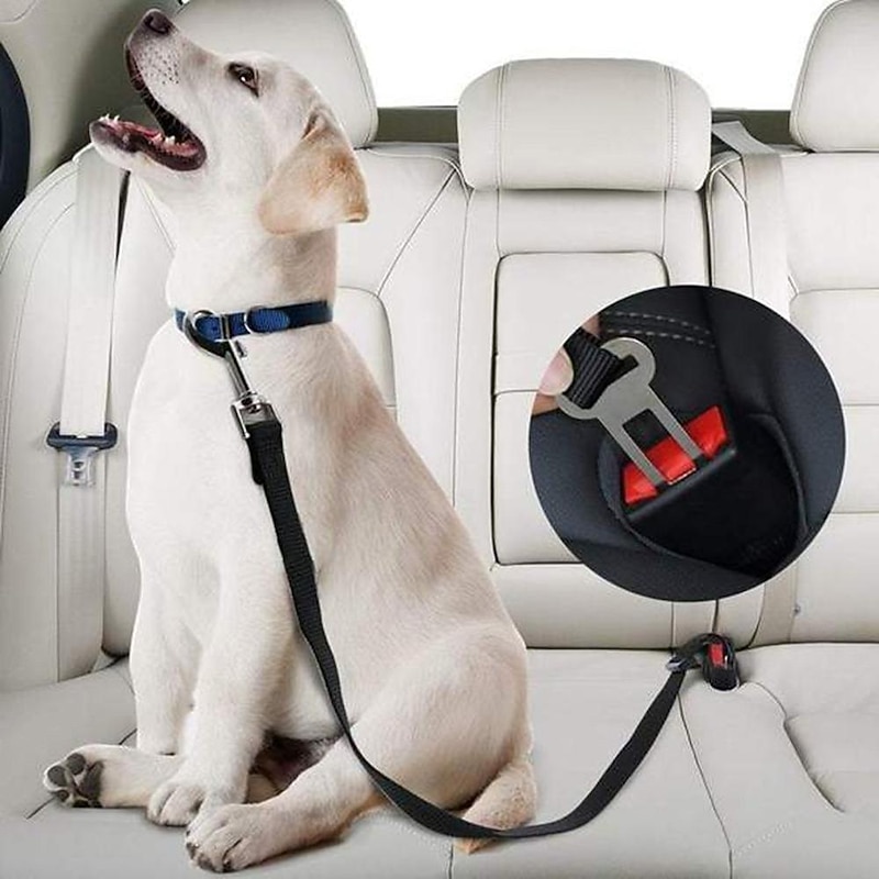 2pcs Pet Car Safety Belt Nylon Pets Dog Cat Seat Lead Leash Harness for Puppy Kitten Vehicle Security Leash Adjustable
