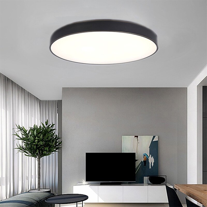 40cm LED Ceiling Light Basic Style Nordic Gold Flush Mount Lights Modern Brass Metal 110-120V 220-240V2