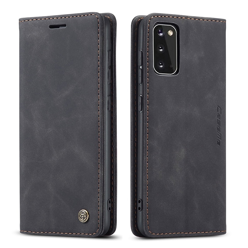 Phone Case For Samsung Galaxy S23 S22 S21 FE S21 Ultra Plus S20 A52 Wallet Case with Stand Holder Flip Wallet Solid Colored TPU PU Leather2