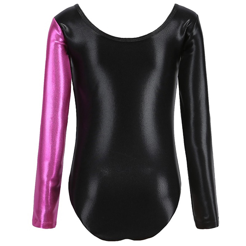 Gymnastics Leotards Women's Girls' Bodysuit Leotard Spandex High Elasticity Breathable Handmade Sparkly Long Sleeve Training Competition Dance Rhythmic Gymnastics Artistic Gymnastics Blue Sky Blue4