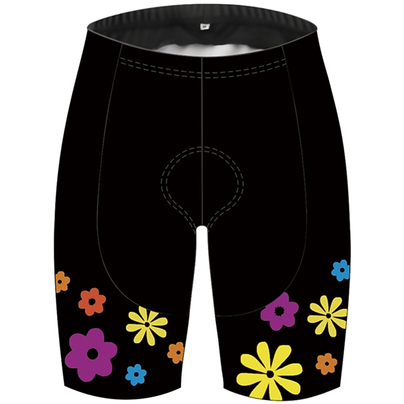 Women's Solid Color Patterned Floral Botanical Cycling Road Shorts Cycling Shorts Bike Shorts Bike Shorts Pants Mountain Bike MTB Road Bike Cycling Sports 3D Pad Quick Dry Ultraviolet Resistant