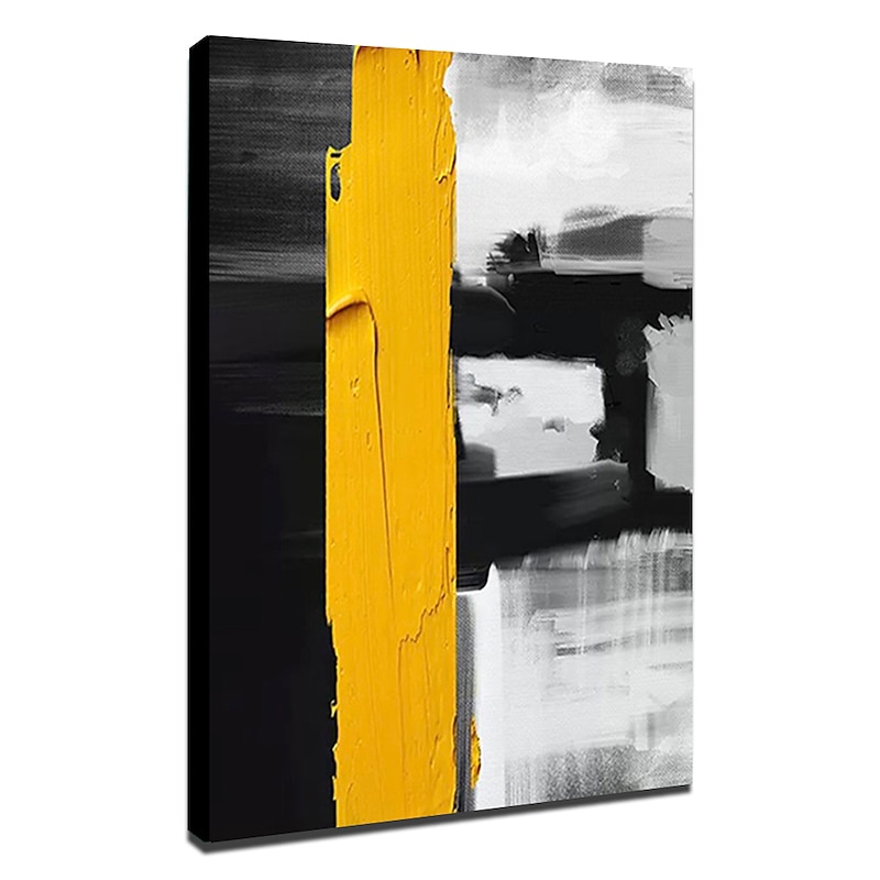 Oil Painting Hand Painted Vertical Abstract Pop Art Modern Stretched Canvas4