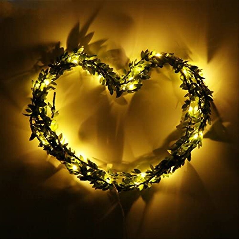 Elegant Wedding Reception Party 1pcs 10m 100leds Outdoor LED Holiday Light Leaf Twine Fairy Garland String Lights Battery Power Operate for Rustic Wedding Party Decor4