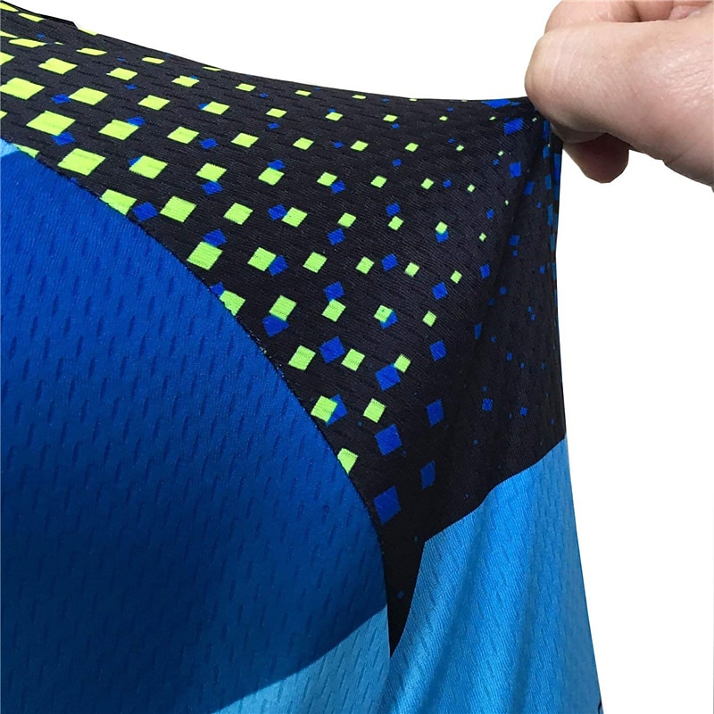 Men's Cycling Jersey Solid Color Plaid Checkered Patterned Short Sleeve Bike Jersey Top with 3 Rear Pockets Mountain Bike MTB Road Bike Cycling UV Resistant Quick Dry Back Pocket Sweat-Wicking Sports4