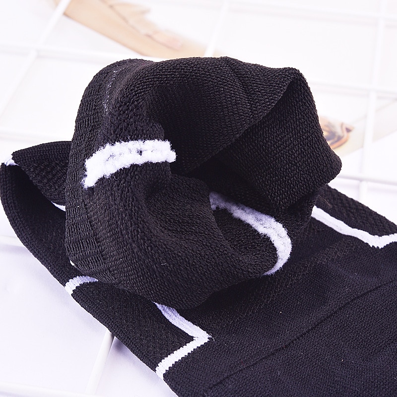 5 Pairs Compression Socks Ankle Socks Athletic Sports Socks Cycling Socks Women's Men's Cycling  Bike Bike Cycling Lightweight Breathable Quick Dry Fashion Nylon White Black Blue4