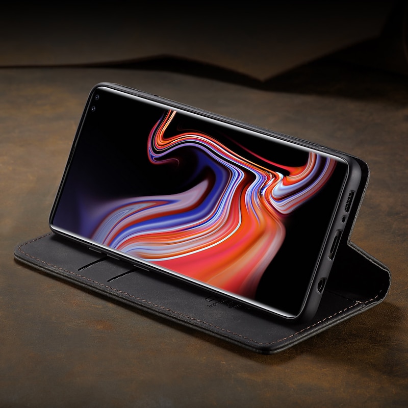 Phone Case For Samsung Galaxy S23 S22 S21 FE S21 Ultra Plus A54 A53 A13 A23 S20 A52 Wallet Case with Stand Holder Magnetic Flip Shockproof Solid Colored PU Leather4