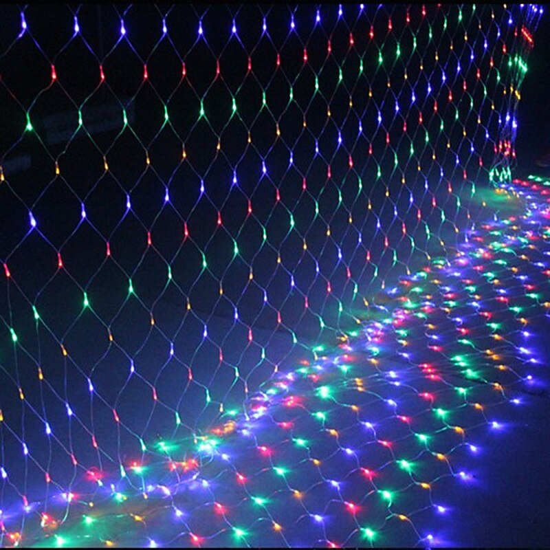 1.5x1.5M LED Net Lights, Waterproof Outdoor String Lights, Multi-color Fairy Curtain Lights for Christmas, Wedding, Garden and Holiday Decoration3