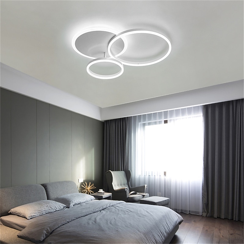 3-Light 50 cm Ceiling Lights LED Cluster Design Circle Design Flush Mount Lights Metal Painted Finishes Modern Nordic Style Office Dining Room Lights 110-240V ONLY DIMMABLE WITH REMOTE CONTROL2