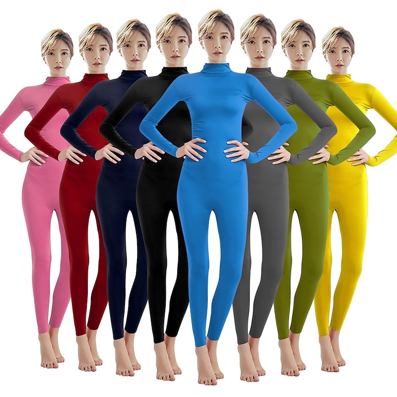 Zentai Suits Cosplay Costume Catsuit Carnival Costume Full Body Suit Kings Day Men's Women's Sex Solid Colored Spandex Lycra Costume for Halloween Carnival Masquerade Adults'