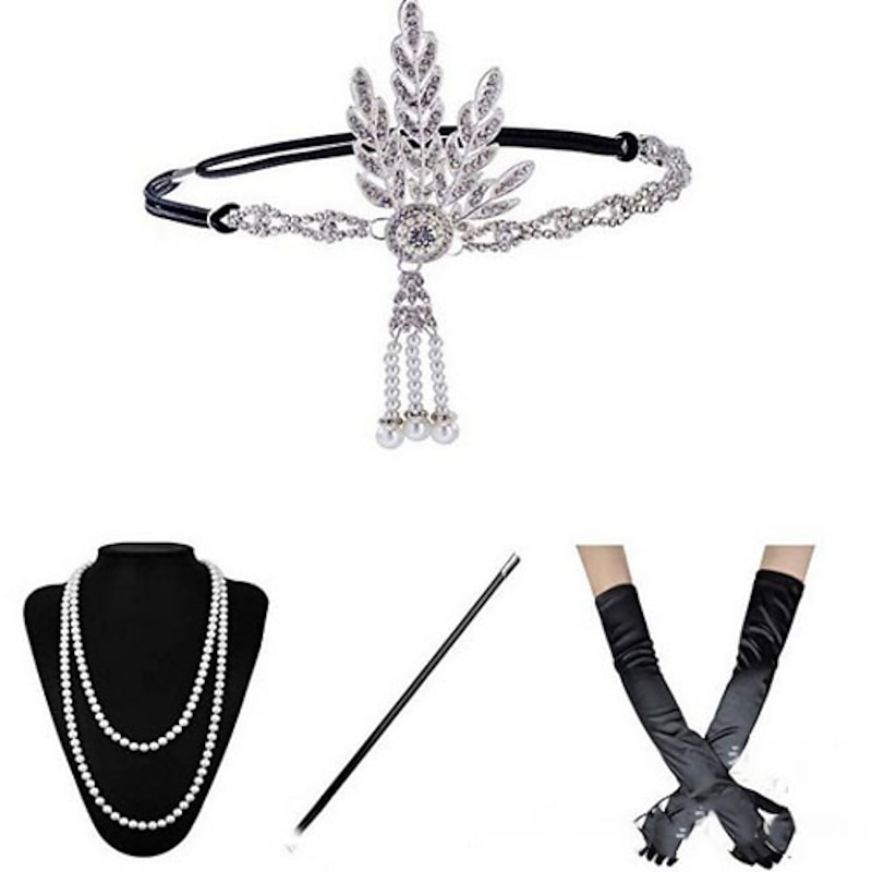 Dance Accessories 1920s / The Great Gatsby Women's Alloy Crystals Vintage / Costume & Disguise Headpiece2