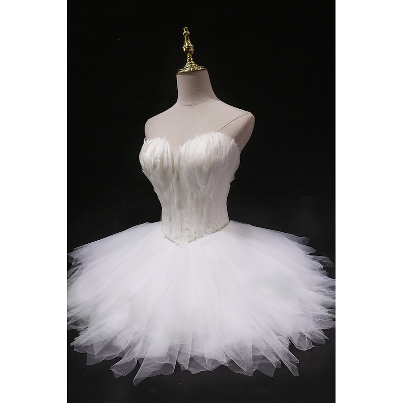 Elegant Black Dress Cocktail Dress Dress Masquerade Prom Dress Black Swan Feathers Fancy Dress Women's Homecoming Adults' Dress2