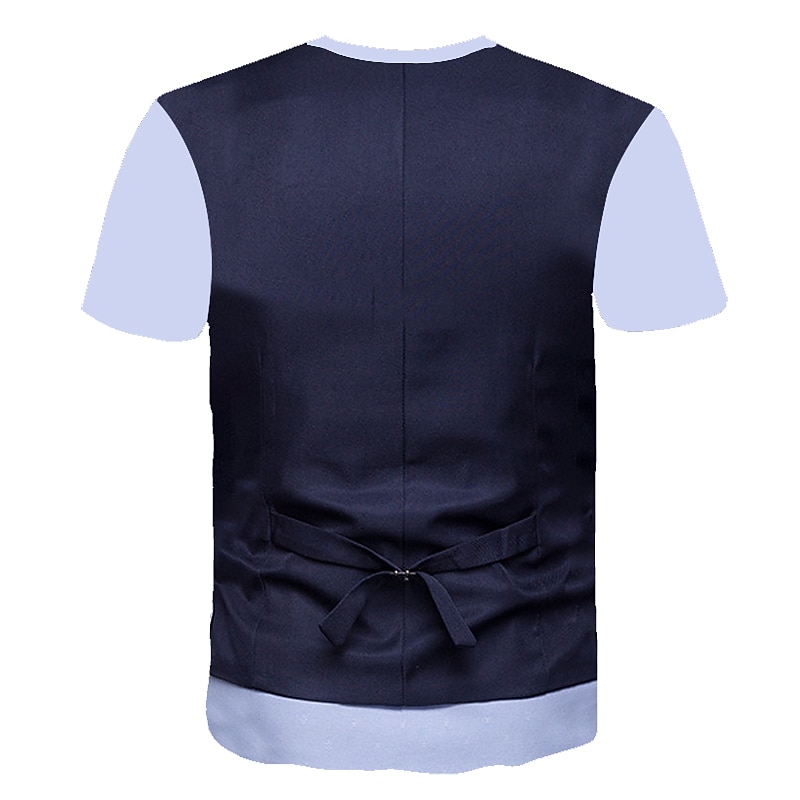 Men's Graphic Abstract 3D T Shirt Short Sleeve T shirt Round Neck Shirt Streetwear Business Work Going out Black Yellow Wine Clothing Apparel S M L XL XXL 3XL 4XL2