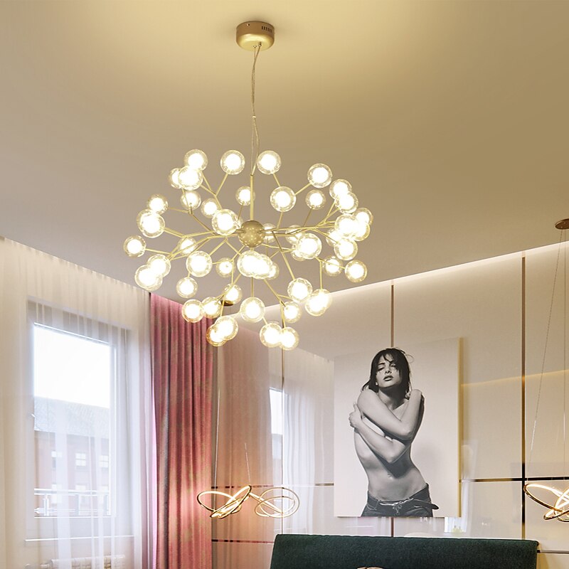 80 cm Sputnik Design Chandelier Metal Mini Painted Finishes Modern Nordic Style Generic3