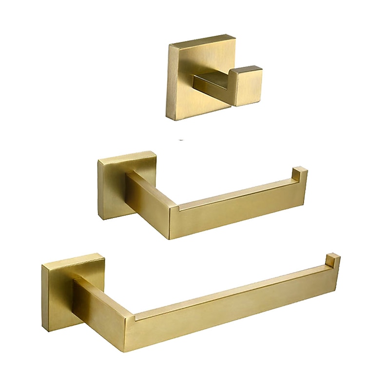 Towel Bar / Toilet Paper Holder / Robe Hook New Design / Creative Antique / Modern Stainless Steel / Low-carbon Steel / Metal 3pcs - Bathroom towel ring Wall Mounted