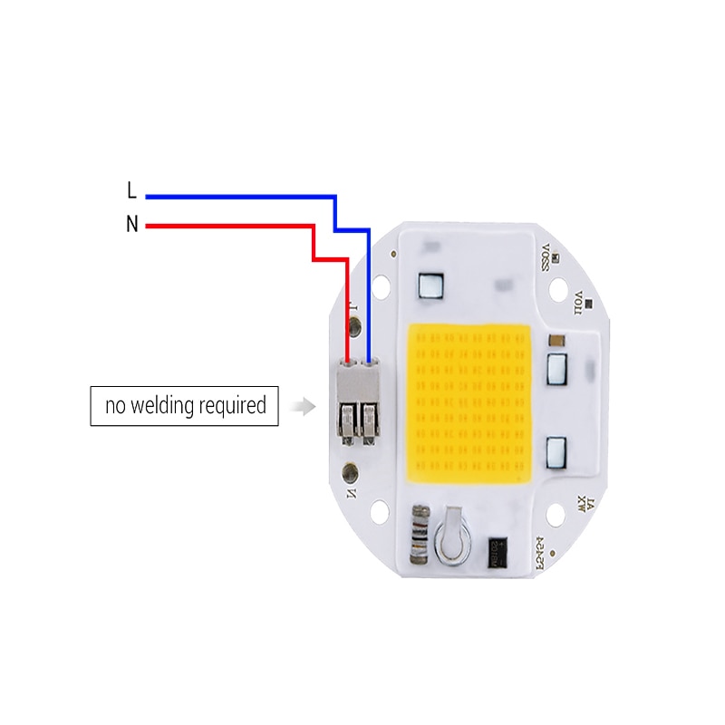 High Power 50W COB LED Chip SMD 110V Welding Free Diode for Lamp Beads DIY Lighting Smart IC No Need Driver2