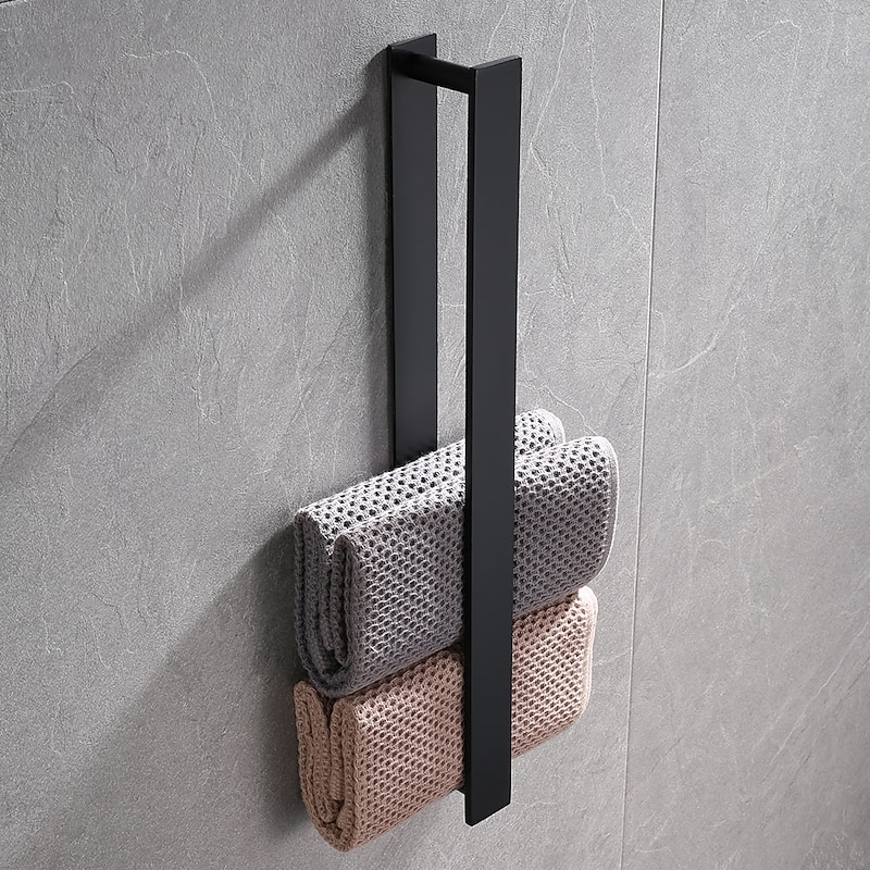 Towel Bar New Design / Self-adhesive / Creative Antique / Modern Stainless Steel / Low-carbon Steel / Metal 1pc Wall Mounted2