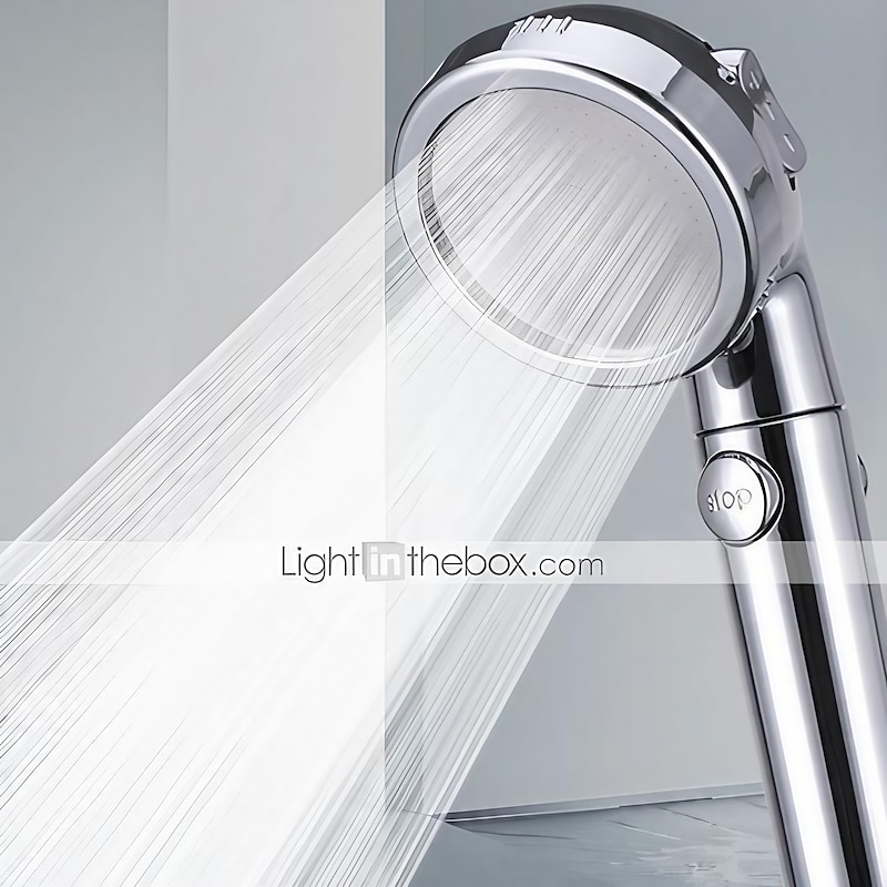 1PC Pressurized Nozzle Shower Head ABS Bathroom Accessories High Pressure Water Saving Rainfall Chrome Handheld Shower Bath Head