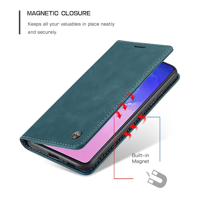Phone Case For Samsung Galaxy S23 S22 S21 FE S21 Ultra Plus A54 A32 A52 Wallet Case with Stand Holder Flip Card Holder Solid Colored TPU PU Leather3