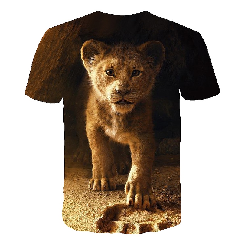 Boys 3D Animal Color Block 3D T shirt Tee Short Sleeve 3D Print Summer Streetwear Basic Polyester Spandex Kids2