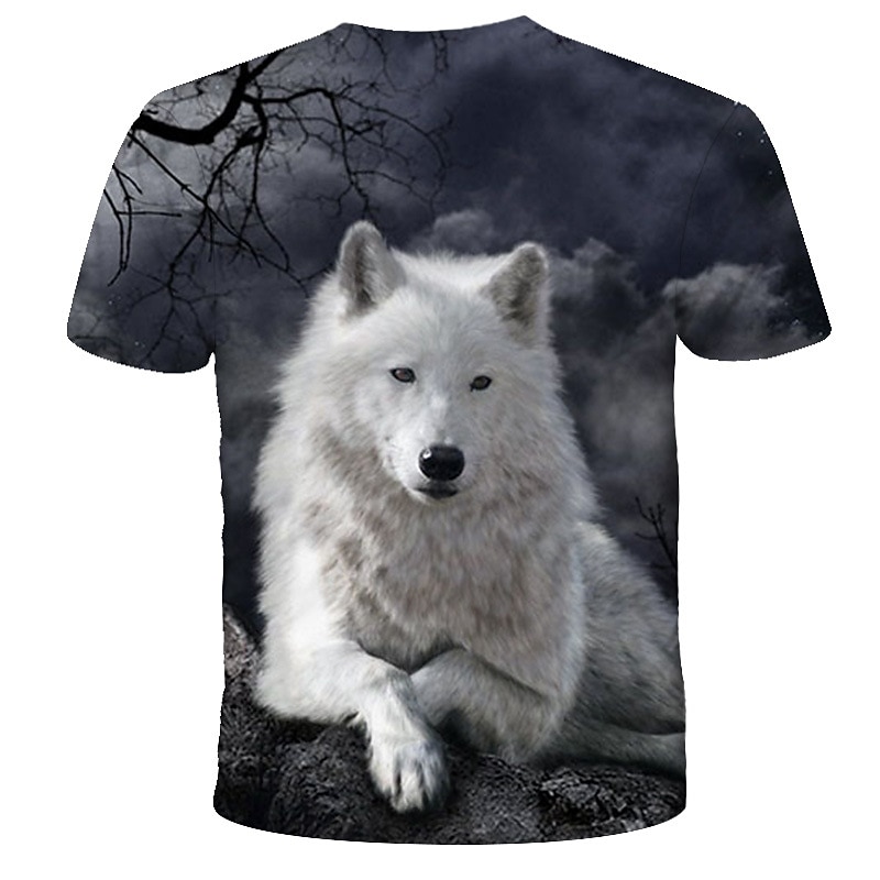 Men's Animal 3D T Shirt Short Sleeve T shirt Round Neck Shirt Streetwear Exaggerated Daily Holiday Rainbow Clothing Apparel S M L XL 2XL 3XL2