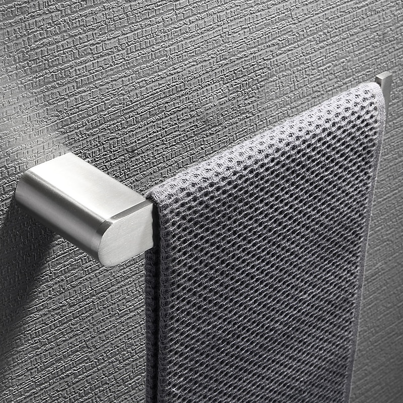 Towel Bar New Design Stainless Steel Bathroom Towel Single Rod Wall Mounted Brushed Silvery 1PC2