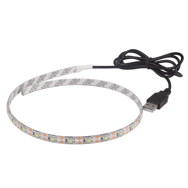 1m Flexible LED Light Strips 30 LEDs 2835 SMD 5mm 1pc Warm White Cold White RGB Waterproof USB Decorative 5 V USB Powered