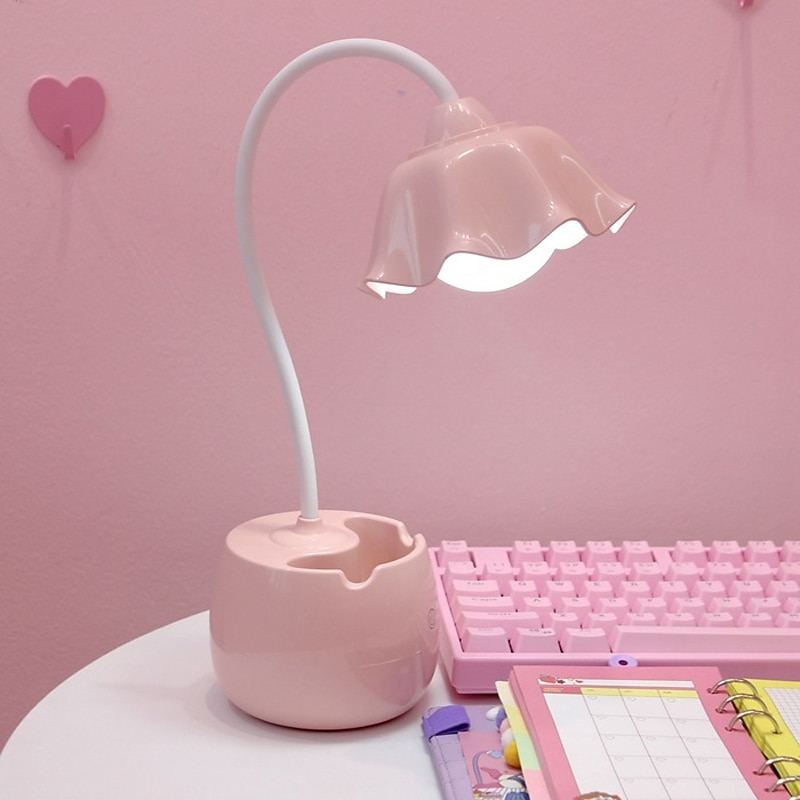 Desk Lamp Rechargeable / Eye Protection / Adjustable Modern Contemporary USB Powered For Study Room / Office / Girls Room DC 5V Blue / Blushing Pink / Green2