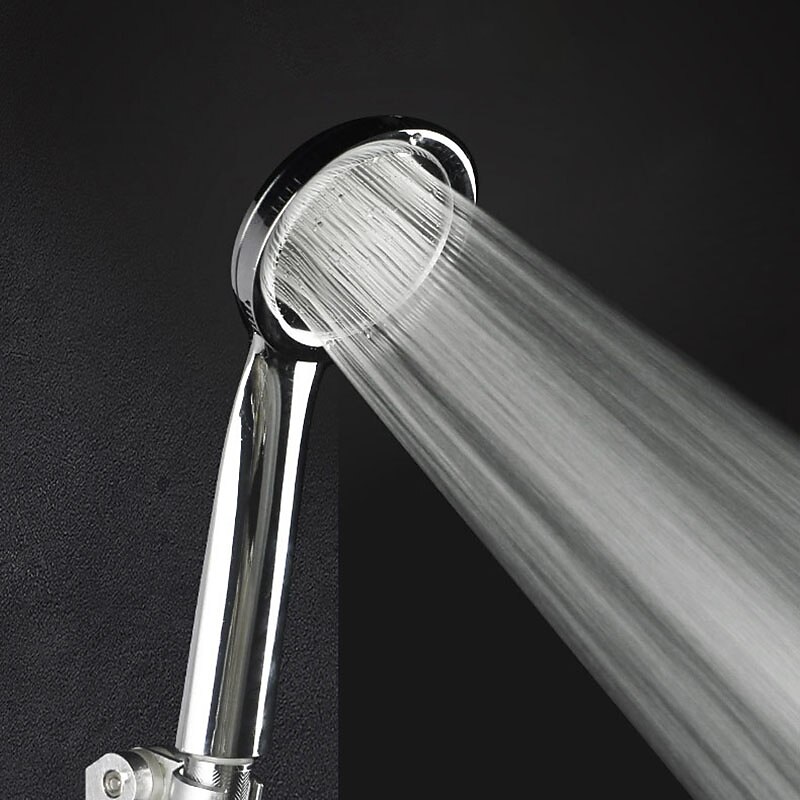 1PC Pressurized Nozzle Shower Head ABS Bathroom Accessories High Pressure Water Saving Rainfall Chrome Handheld Shower Bath Head4