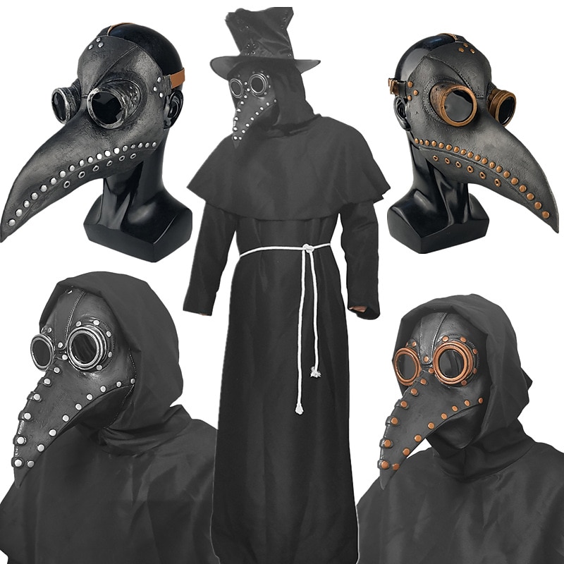 Retro Vintage Punk & Gothic Steampunk Mask Masquerade Plague Doctor Solid Color Fancy Dress Men's Women's Fantasy Steampunk Halloween Carnival Masquerade Party Adults' Mask All Seasons - Main Image