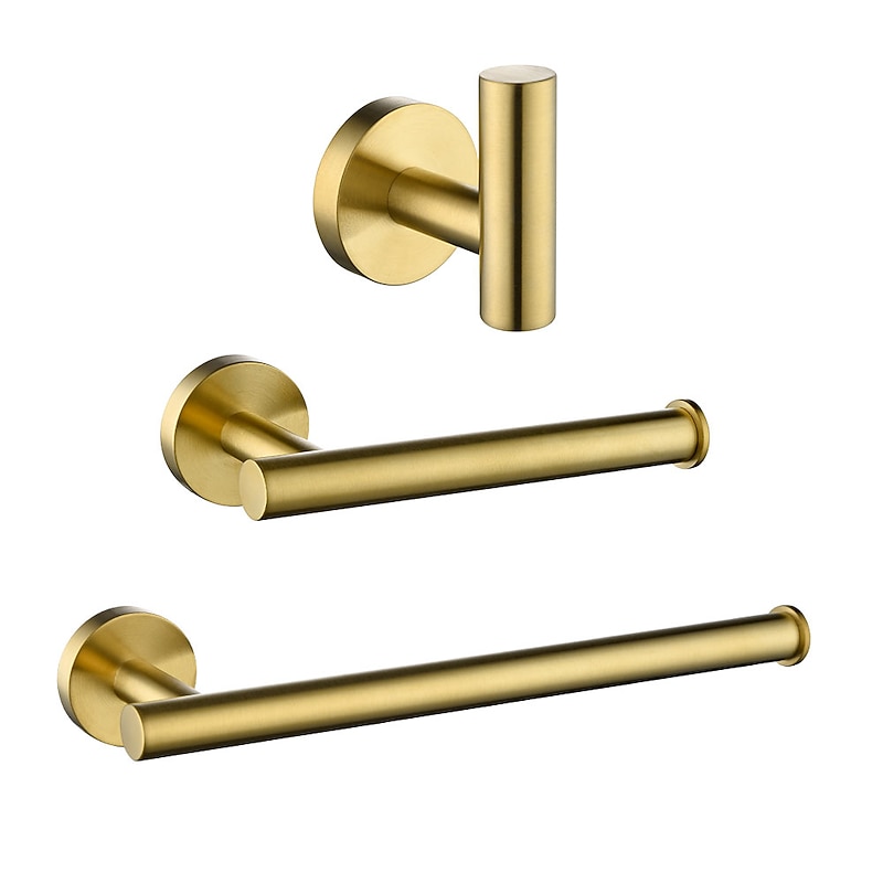 Towel Bar / Toilet Paper Holder / Robe Hook New Design / Creative Contemporary / Modern Stainless Steel / Low-carbon Steel / Metal 3pcs - Bathroom towel ring