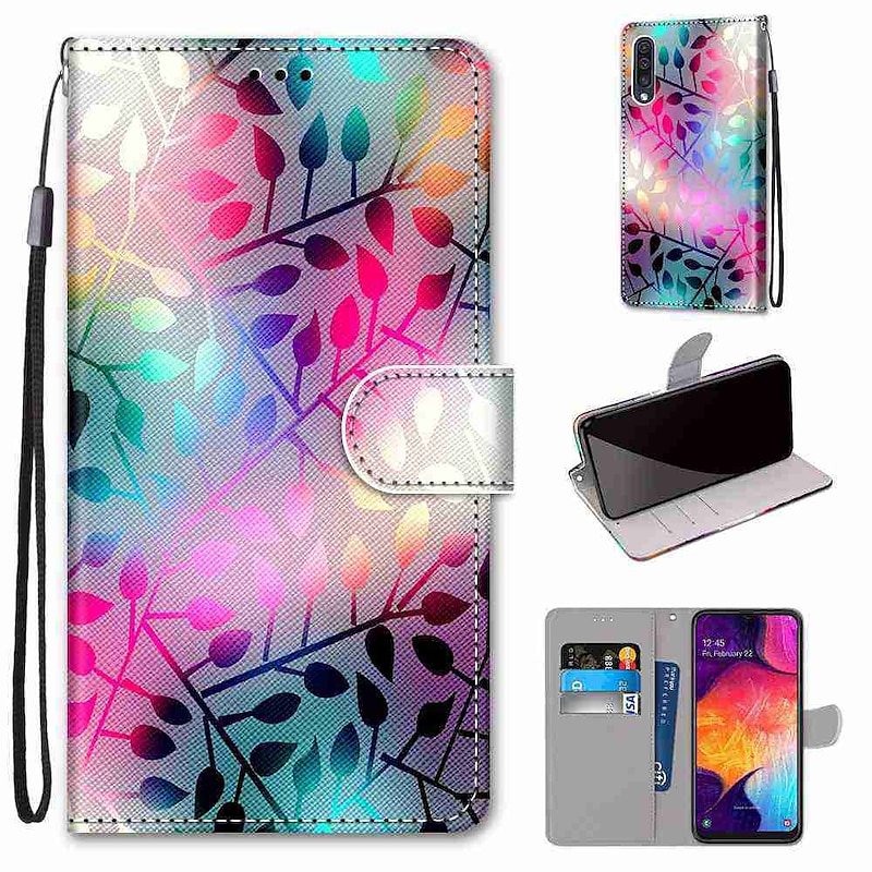Phone Case For Samsung Galaxy S25 S24 S23 S22 S21 FE S21 Ultra Plus A34 A54 S20 A32 Wallet Case with Stand Holder Flip Wallet Scenery TPU PU Leather