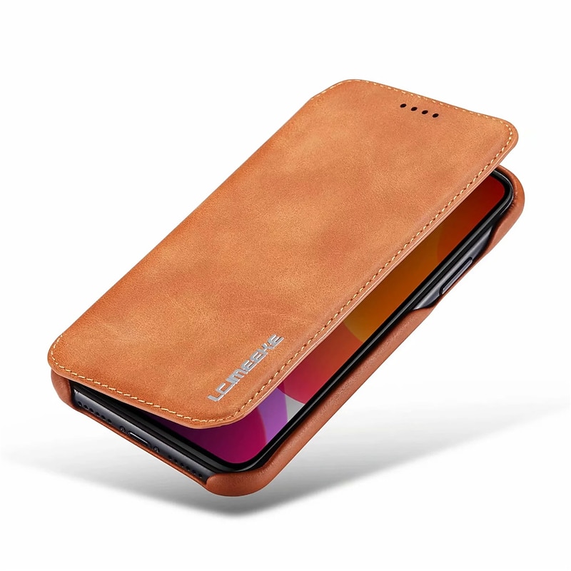 Phone Case For Samsung Galaxy S25 S24 S23 S22 S21 FE S21 Ultra Plus S20 Full Body Case Leather Flip Flip Card Holder Solid Colored PU Leather4