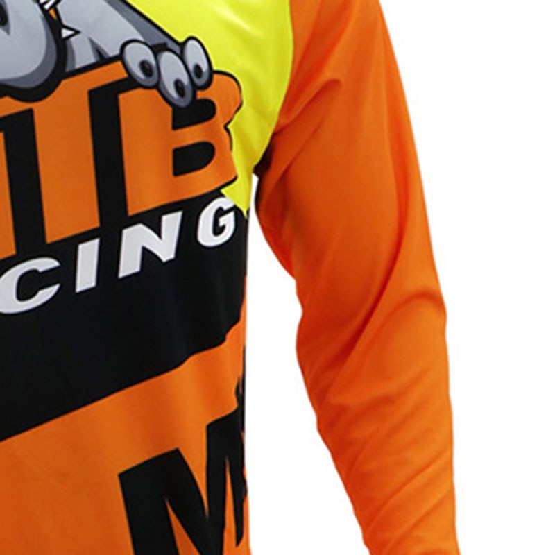 Men's Cycling Jersey Downhill Jersey Dirt Bike Jersey Animal Cow Patterned Long Sleeve Bike Jersey Top with 3 Rear Pockets Mountain Bike MTB Road Bike Cycling UV Resistant Quick Dry Back Pocket3