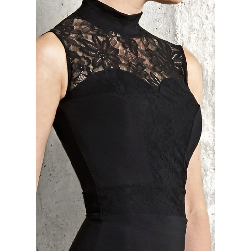 Latin Dance Dress Ruffles Women's Performance Sleeveless Polyester Taffeta3