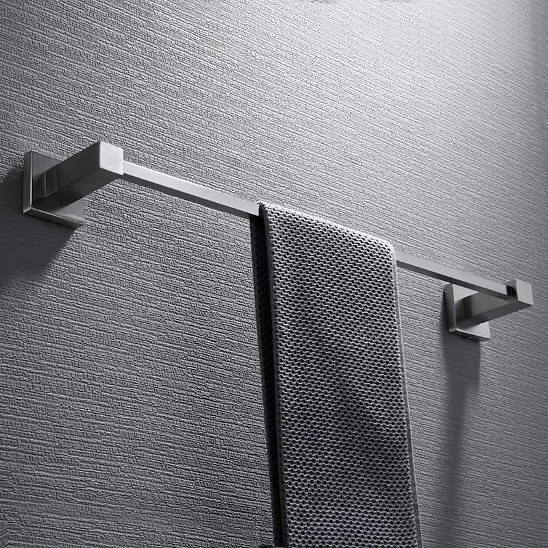 Bathroom Hardware Set Include Bathroom Towel Bar/Robe Hook/Towel Holder 304 Stainless Steel Wall Mounted Silvery 3 pcs2