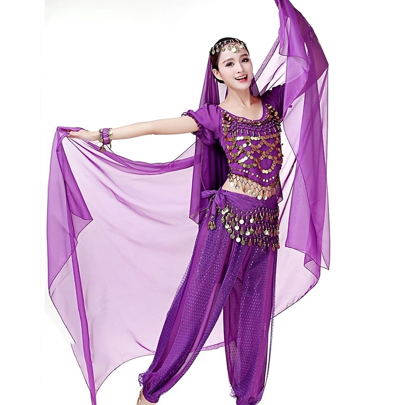 Lightweight Chiffon Hand Scarf Belly Dance Costume Outfit Hip Scarf Shawls Veils(ONLY SCARF)2