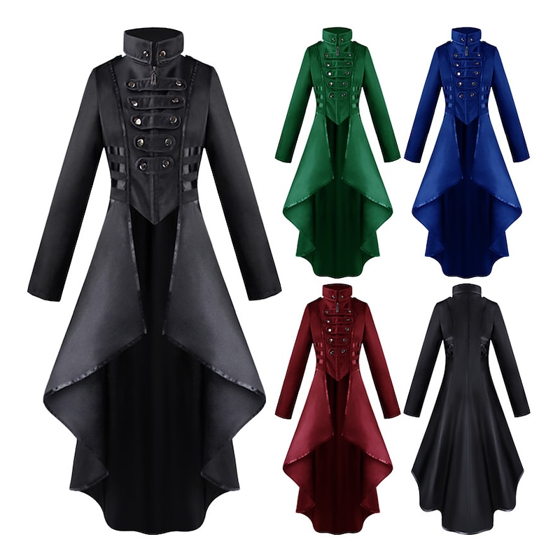 Punk & Gothic Medieval Steampunk Coat Trench Coat Outerwear Witch Plague Doctor Fit & Flare Fancy Dress Women's Steampunk Walpurgis Night Halloween Carnival Masquerade Party Halloween Festival Adults' - Main Image