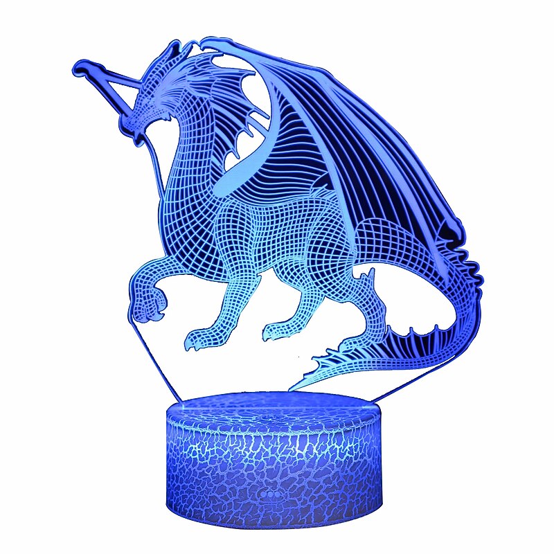 Dragon Dinosaur 3D LED Night Light Lamp 16 Colors Changing Dimmable with Touch and Remote Dragon Toys Light Birthday Gifts for Boys Kids4