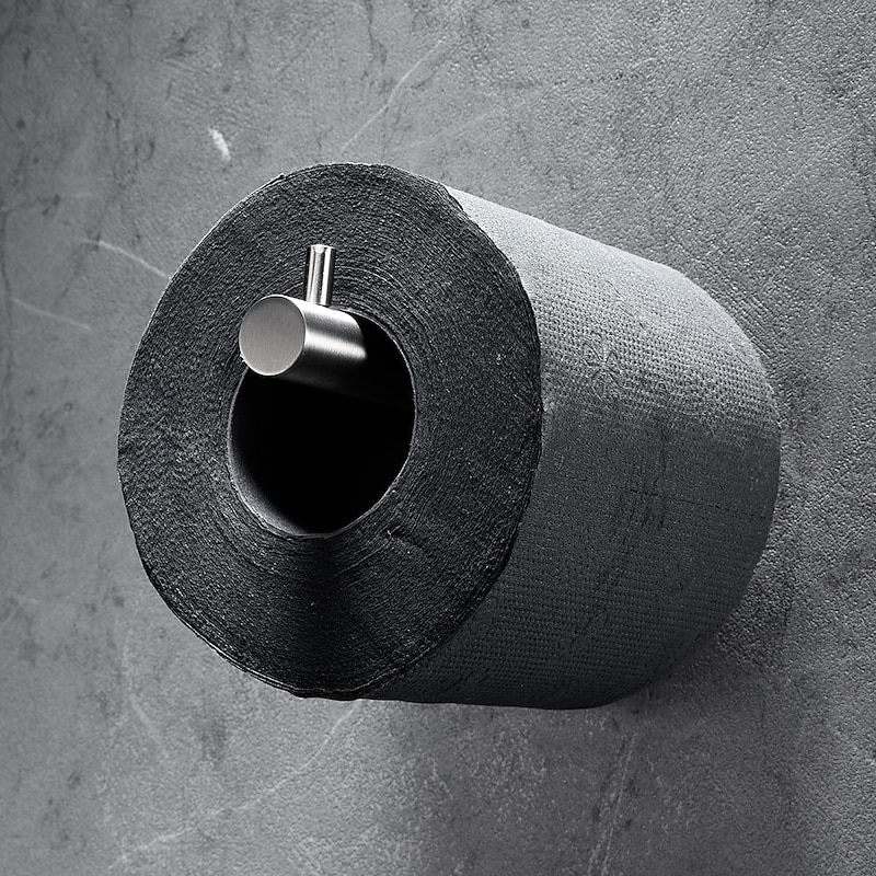 Toilet Paper Holder New Design / Self-adhesive / Creative Contemporary / Modern Stainless Steel / Low-carbon Steel / Metal 1pc - Bathroom Wall Mounted4