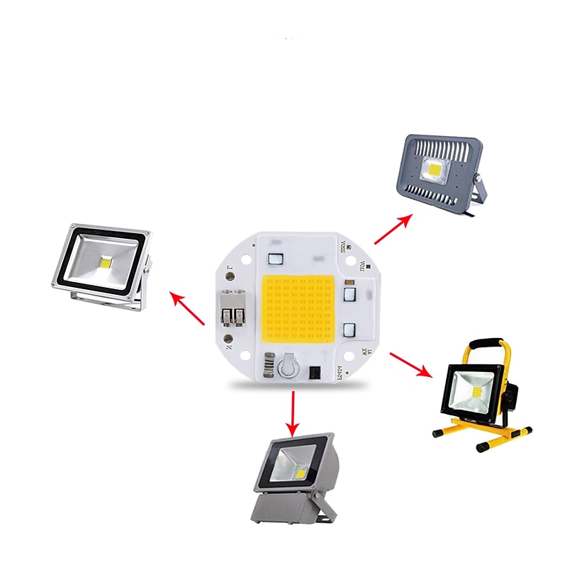 High Power 50W COB LED Chip SMD 110V Welding Free Diode for Lamp Beads DIY Lighting Smart IC No Need Driver3