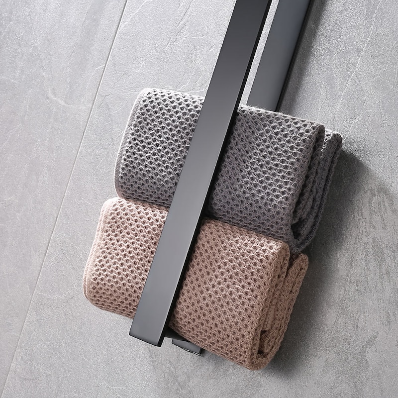 Towel Bar New Design / Self-adhesive / Creative Antique / Modern Stainless Steel / Low-carbon Steel / Metal 1pc Wall Mounted4