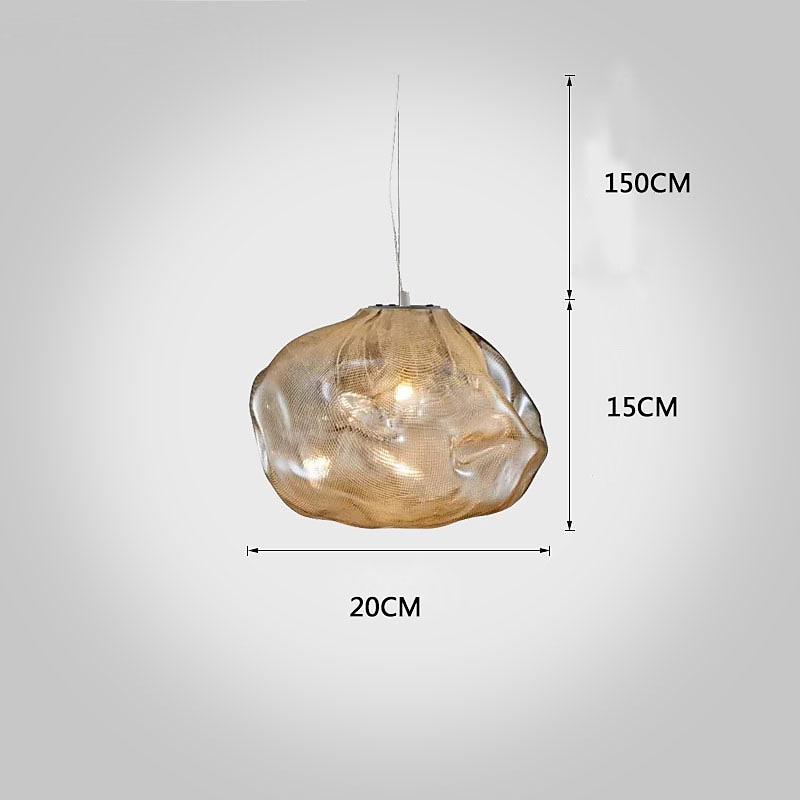 20 cm LED Pendant Light Single Design Glass Electroplated Nordic Style 220-240V3