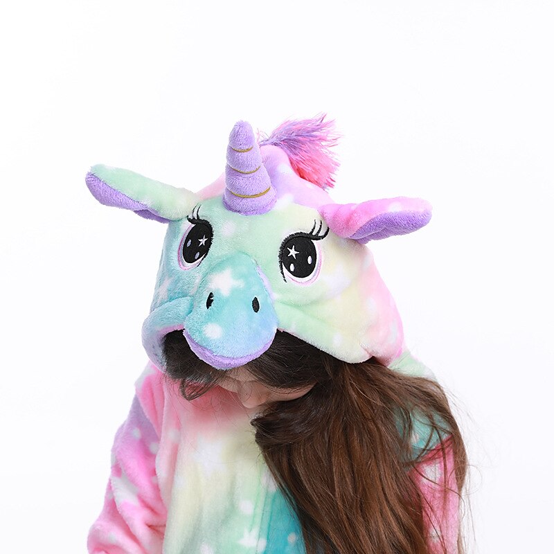 Kid's Printing Onesie Costume Carnival Costume Unicorn Onesie Pajamas Kigurumi Pajamas For Boys and Girls Carnival Cartoon 5