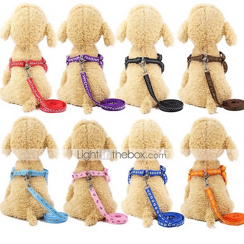 Dog Cat Outfits Harness Trainer Walking For Dog / Cat Geometric Footprint / Paw Husky Golden Retriever Dalmatian